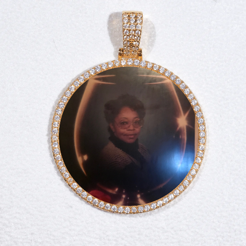 MEDIUM 3D CIRCLE CUSTOM PICTURE PENDANT