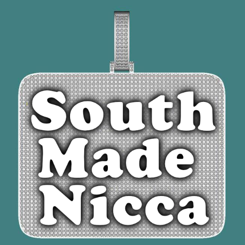 CUSTOM LETTER NECKLACE 3D BIG SQUARE