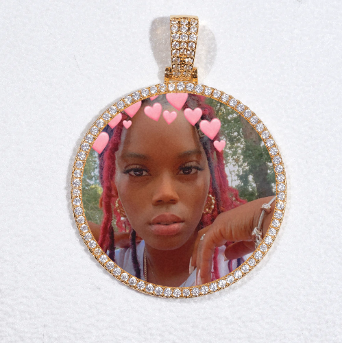 MEDIUM 3D CIRCLE CUSTOM PICTURE PENDANT