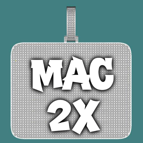 CUSTOM LETTER NECKLACE 3D BIG SQUARE