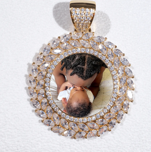 Large 3D Wheat Ear Custom Picture Pendant