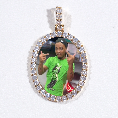 3D Oval Custom Picture Pendant