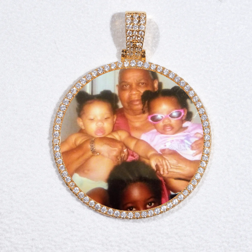 MEDIUM 3D CIRCLE CUSTOM PICTURE PENDANT