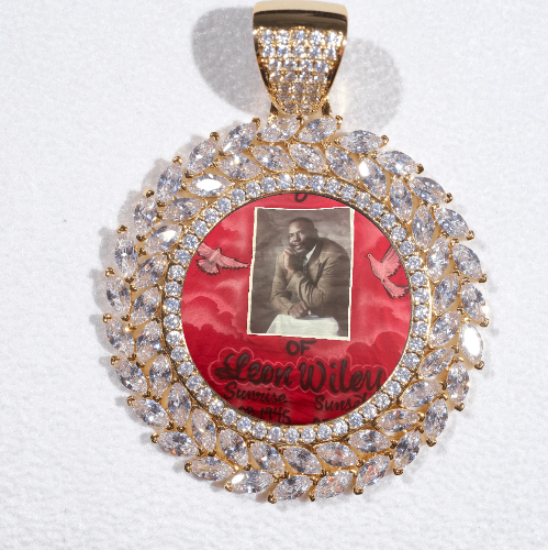Large 3D Wheat Ear Custom Picture Pendant