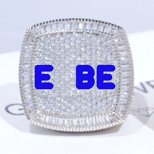 CUSTOM LETTER 3D ICED RING
