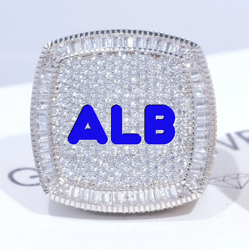 CUSTOM LETTER 3D ICED RING