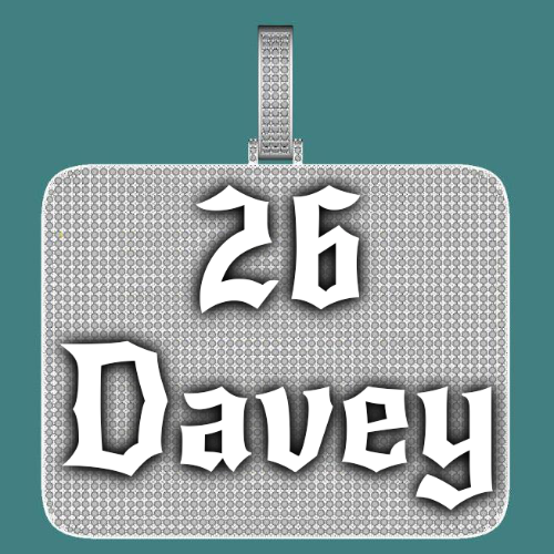 CUSTOM LETTER NECKLACE 3D BIG SQUARE