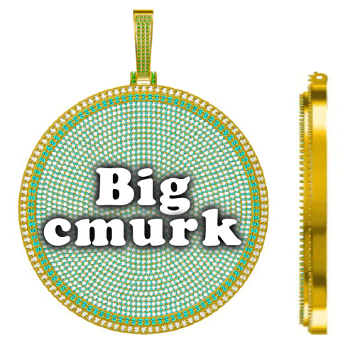 CUSTOM LETTER NECKLACE 3D BIG DISC