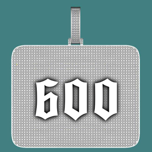 CUSTOM LETTER NECKLACE 3D BIG SQUARE