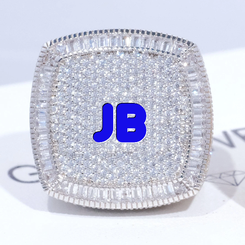 CUSTOM LETTER 3D ICED RING