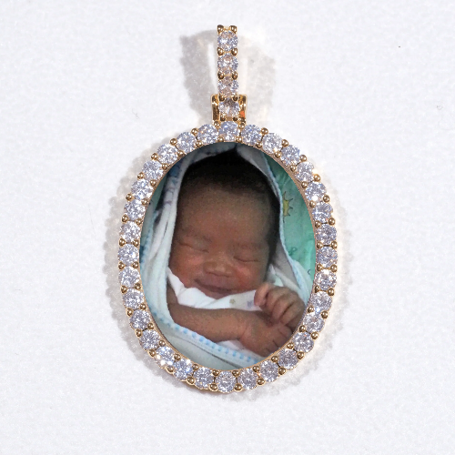 3D Oval Custom Picture Pendant