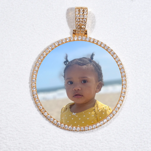 MEDIUM 3D CIRCLE CUSTOM PICTURE PENDANT