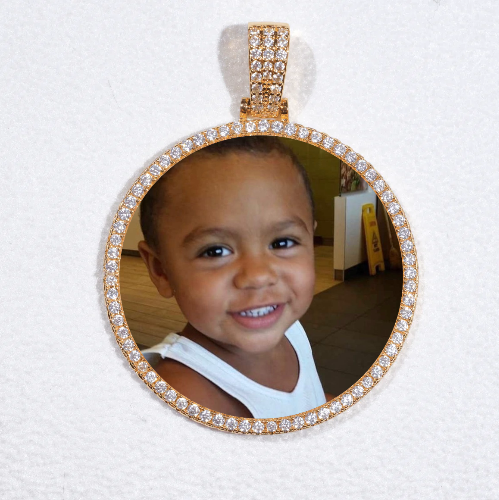 MEDIUM 3D CIRCLE CUSTOM PICTURE PENDANT
