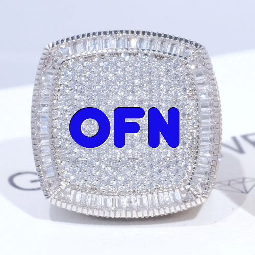 CUSTOM LETTER 3D ICED RING