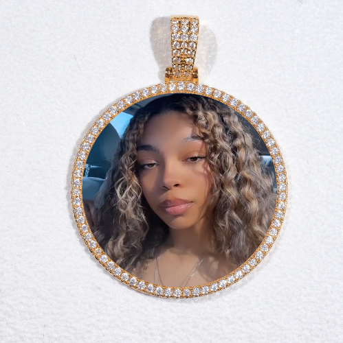 MEDIUM 3D CIRCLE CUSTOM PICTURE PENDANT