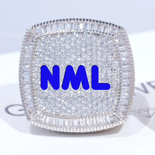 CUSTOM LETTER 3D ICED RING