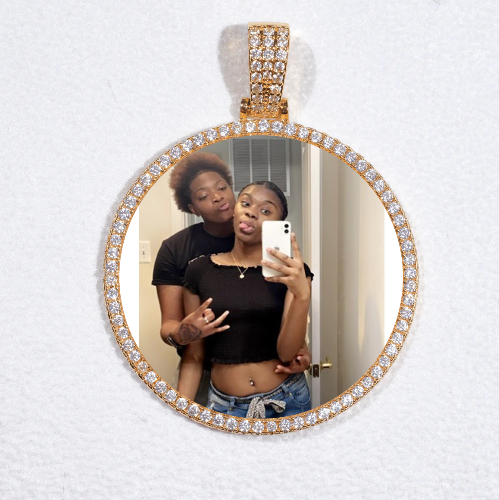 MEDIUM 3D CIRCLE CUSTOM PICTURE PENDANT