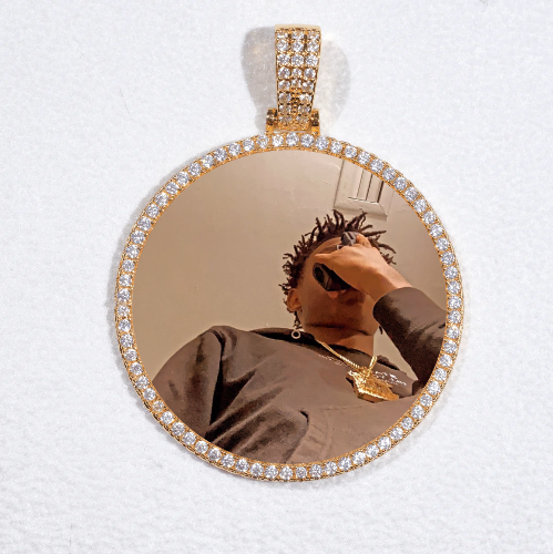 MEDIUM 3D CIRCLE CUSTOM PICTURE PENDANT