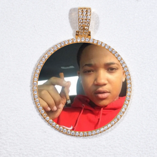 MEDIUM 3D CIRCLE CUSTOM PICTURE PENDANT