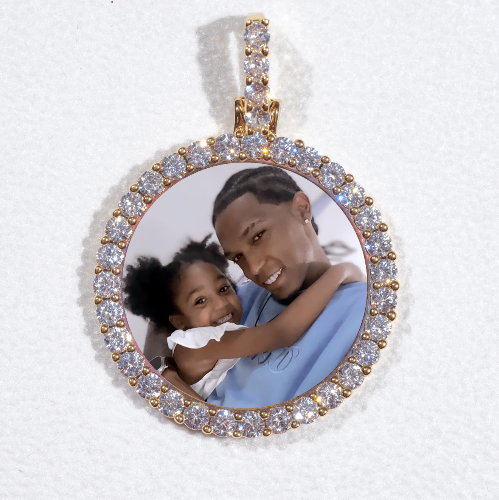 3D CIRCLE CUSTOM PICTURE PENDANT SMALL SIZE