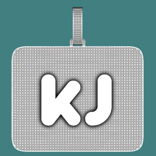 CUSTOM LETTER NECKLACE 3D BIG SQUARE