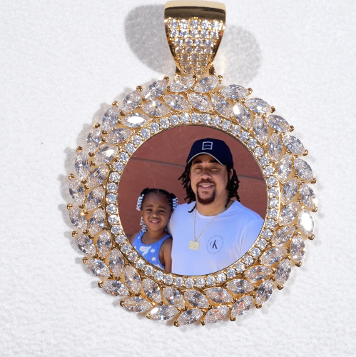 Large 3D Wheat Ear Custom Picture Pendant