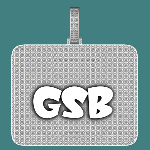 CUSTOM LETTER NECKLACE 3D BIG SQUARE
