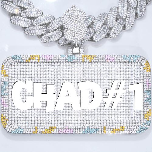 CUSTOM LETTER NECKLACE 3D COLORFUL SQUARE