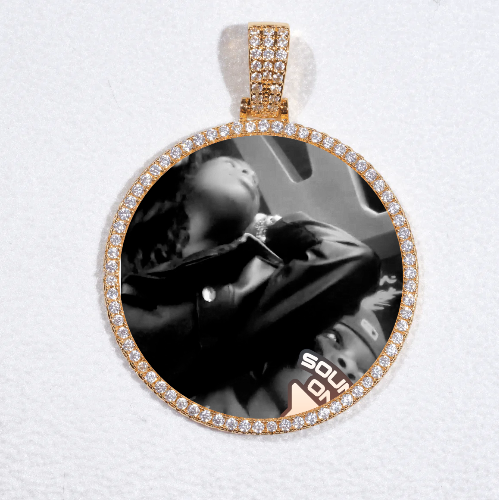 MEDIUM 3D CIRCLE CUSTOM PICTURE PENDANT