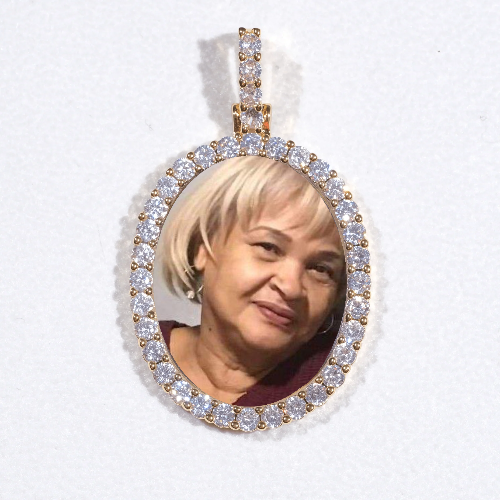 3D Oval Custom Picture Pendant