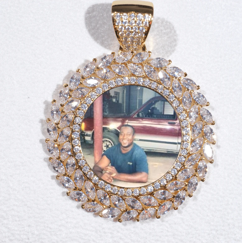 Large 3D Wheat Ear Custom Picture Pendant