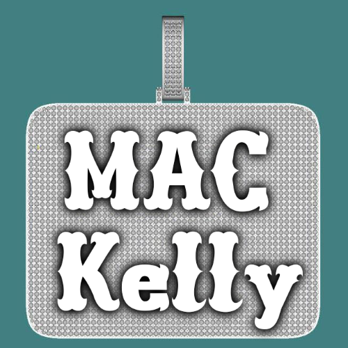 CUSTOM LETTER NECKLACE 3D BIG SQUARE