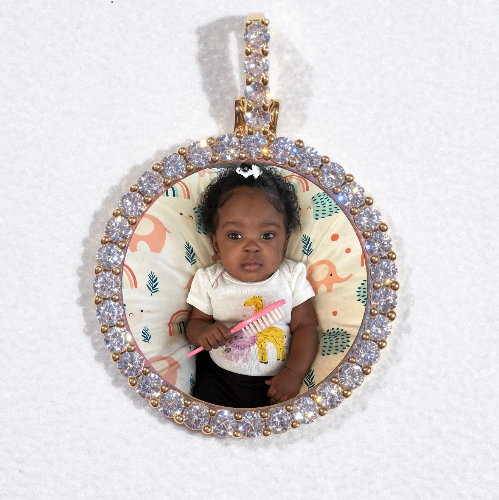3D CIRCLE CUSTOM PICTURE PENDANT SMALL SIZE