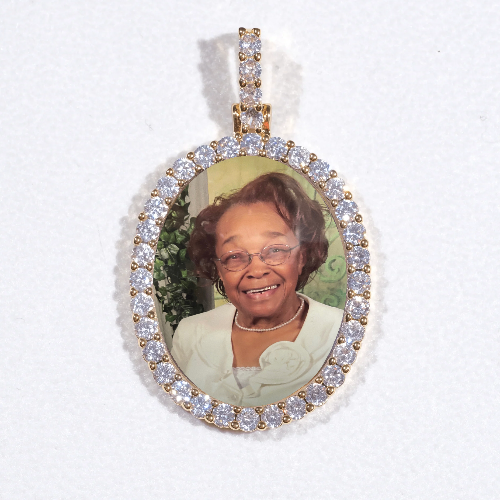 3D Oval Custom Picture Pendant