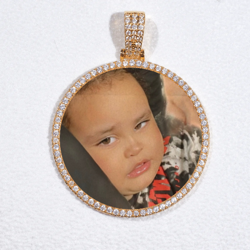 MEDIUM 3D CIRCLE CUSTOM PICTURE PENDANT
