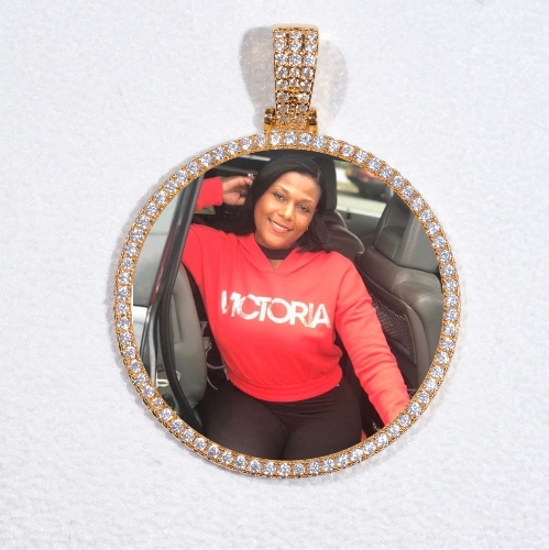 MEDIUM 3D CIRCLE CUSTOM PICTURE PENDANT