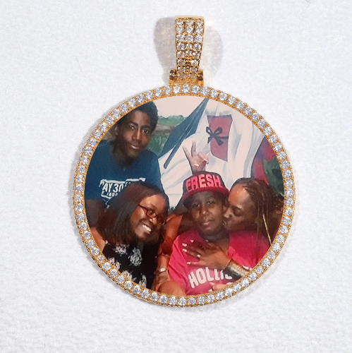 MEDIUM 3D CIRCLE CUSTOM PICTURE PENDANT