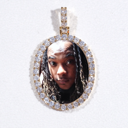 3D Oval Custom Picture Pendant
