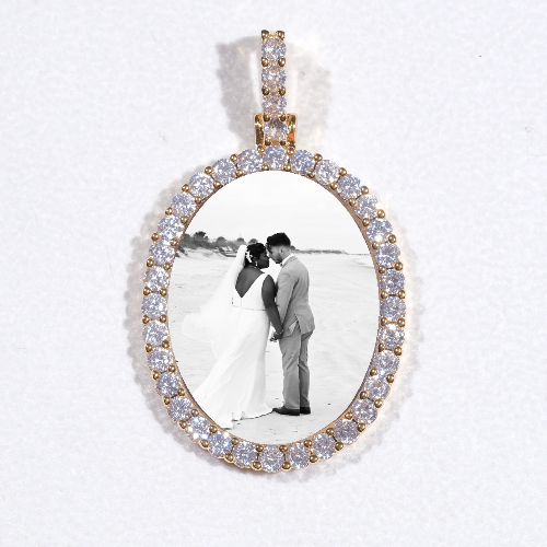 3D Oval Custom Picture Pendant