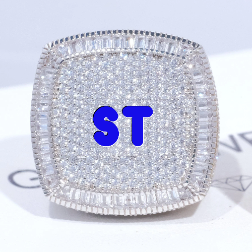 CUSTOM LETTER 3D ICED RING