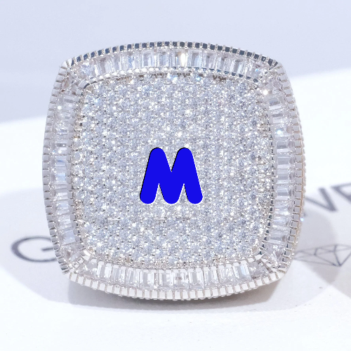 CUSTOM LETTER 3D ICED RING