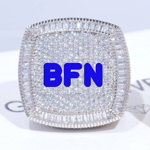 CUSTOM LETTER 3D ICED RING