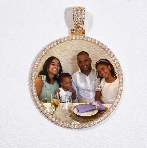 MEDIUM 3D CIRCLE CUSTOM PICTURE PENDANT