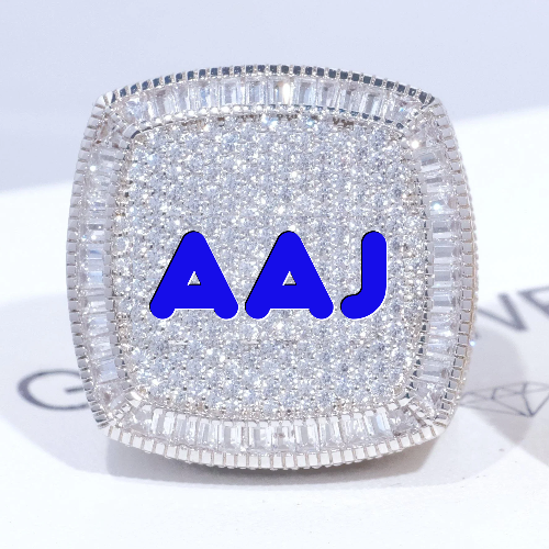 CUSTOM LETTER 3D ICED RING