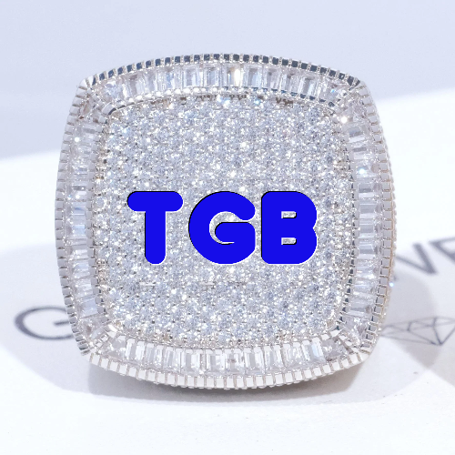 CUSTOM LETTER 3D ICED RING