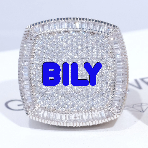 CUSTOM LETTER 3D ICED RING
