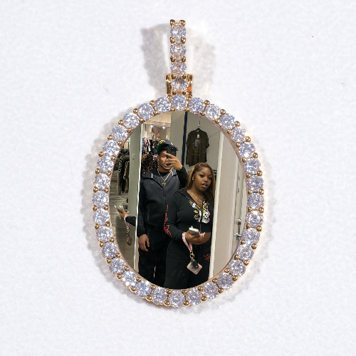 3D Oval Custom Picture Pendant