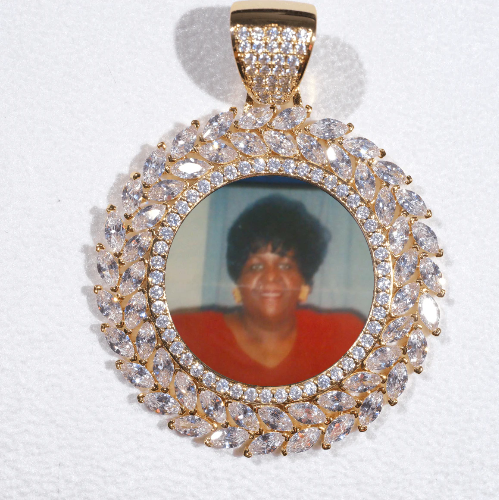 Large 3D Wheat Ear Custom Picture Pendant