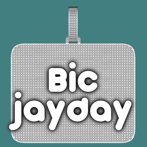 CUSTOM LETTER NECKLACE 3D BIG SQUARE