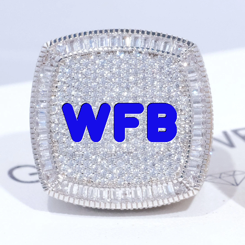 CUSTOM LETTER 3D ICED RING